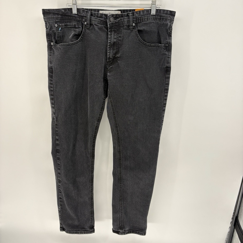 Tailor Vintage Canaan Slim Fit Pants Men 36X30 Black Comfort Stretch Waist Jeans